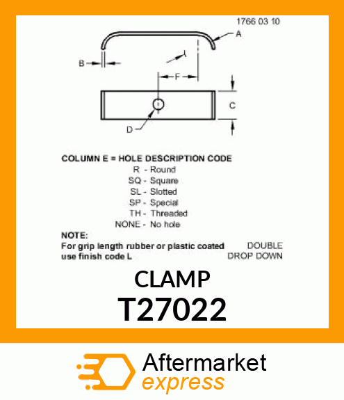 CLAMP,TUBE TUBE T27022