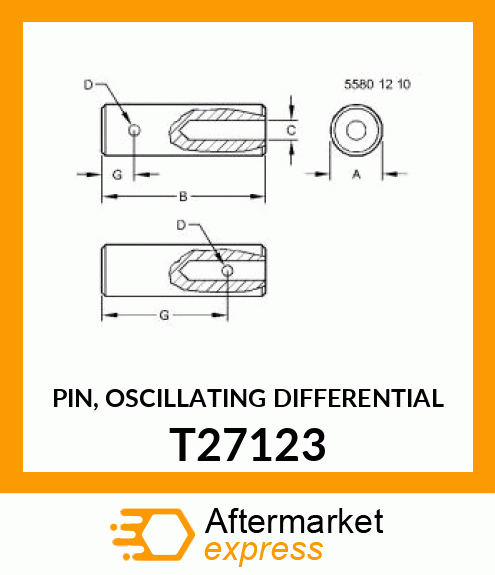 PIN, OSCILLATING DIFFERENTIAL T27123