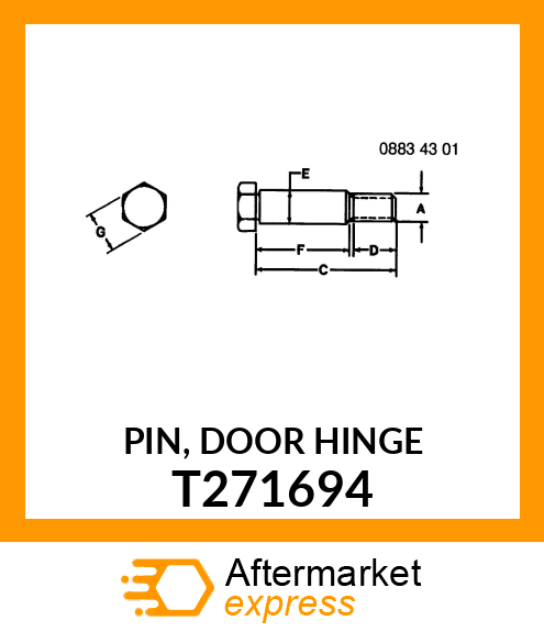 PIN, DOOR HINGE T271694