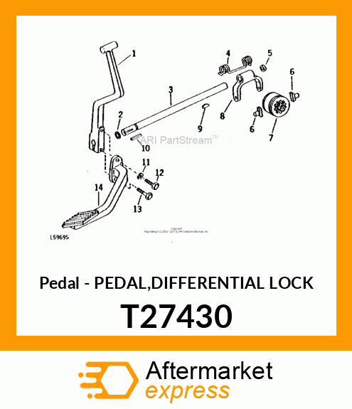 Pedal - PEDAL,DIFFERENTIAL LOCK T27430