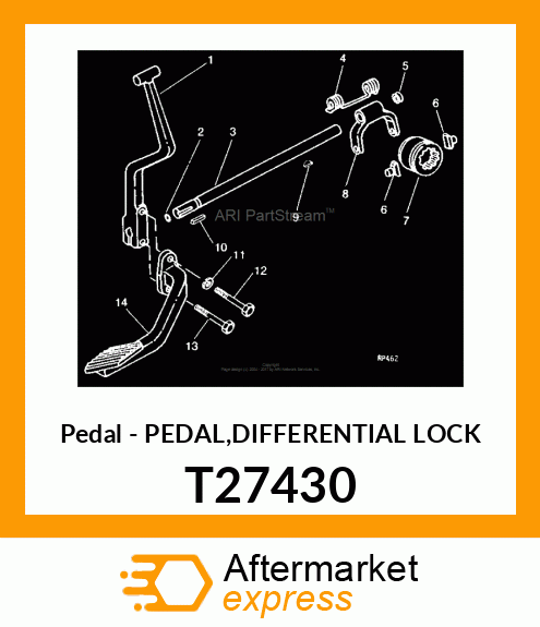 Pedal - PEDAL,DIFFERENTIAL LOCK T27430