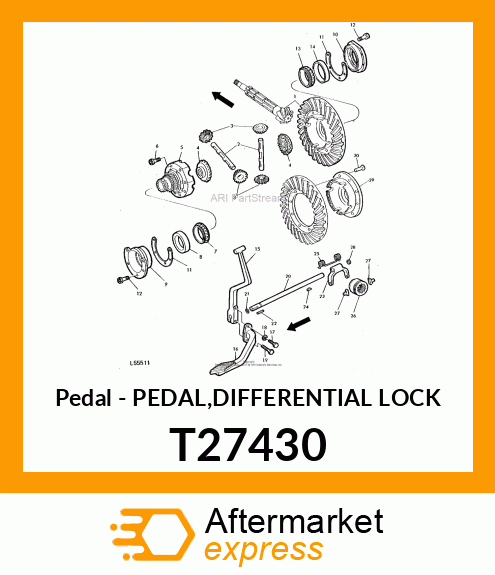 Pedal - PEDAL,DIFFERENTIAL LOCK T27430