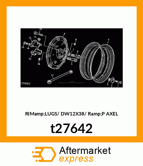 RIMamp;LUGS/ DW12X38/ Ramp;P AXEL t27642