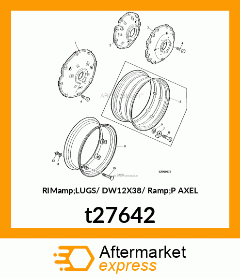 RIMamp;LUGS/ DW12X38/ Ramp;P AXEL t27642