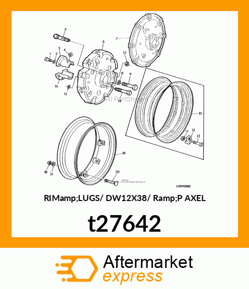 RIMamp;LUGS/ DW12X38/ Ramp;P AXEL t27642