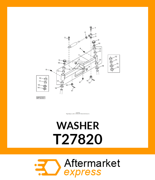 WASHER, FLANGE RETAINER T27820