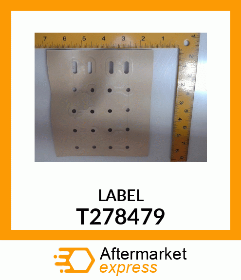 LABEL, DOOR ROD DAMPENER T278479