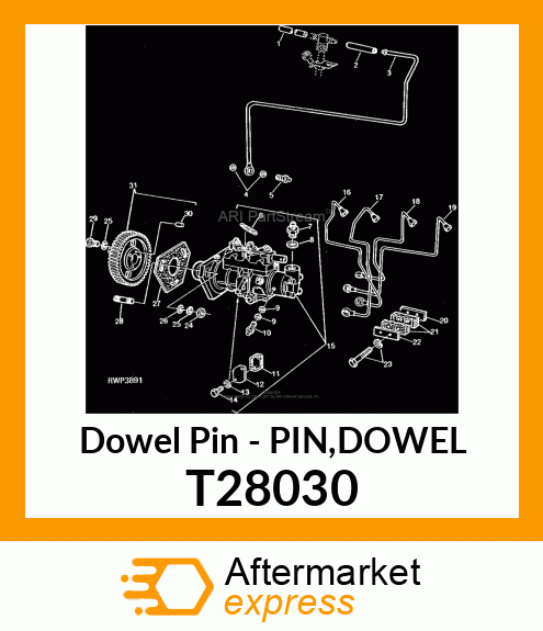 Dowel Pin - PIN,DOWEL T28030