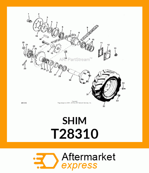 SHIM, .010 STEEL T28310