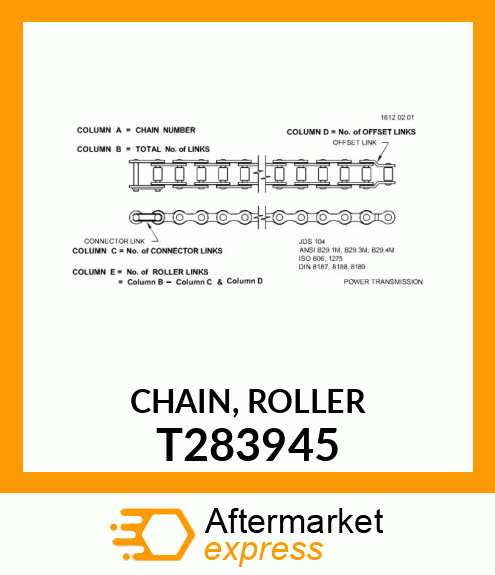 CHAIN, ROLLER T283945