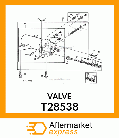 SEAT,ROCKSHAFT CONTROL VALVE T28538