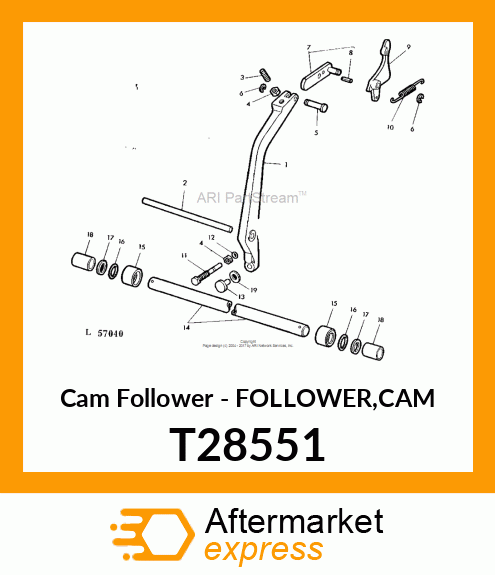 Cam Follower - FOLLOWER,CAM T28551