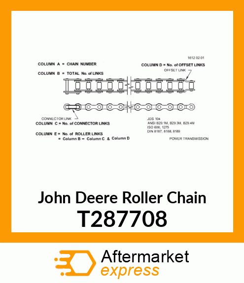 CHAIN, REAR REAR, HD80, 78 PITCHE T287708