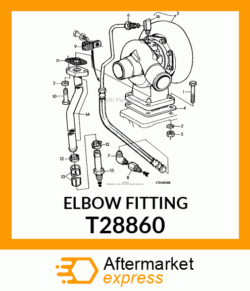 ELBOW FITTING, 90 DEGREE T28860