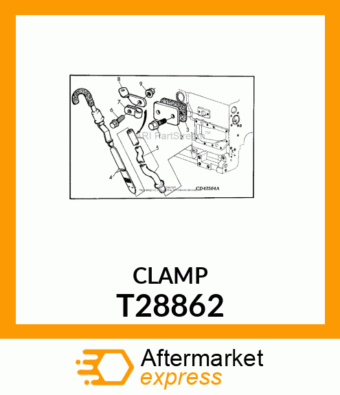 CLAMP,COATED CLAMP, COATED 3/8 HOS T28862