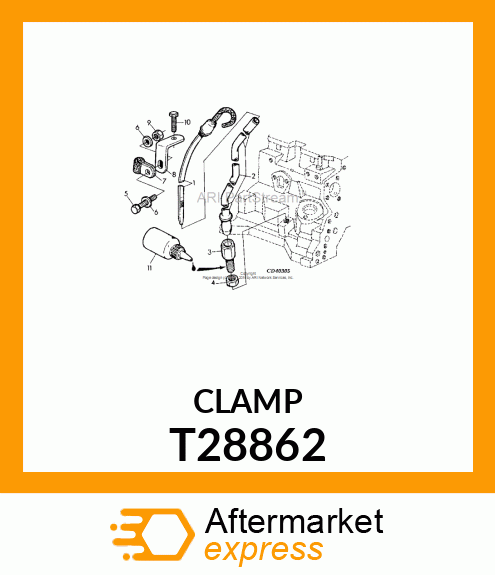 CLAMP,COATED CLAMP, COATED 3/8 HOS T28862