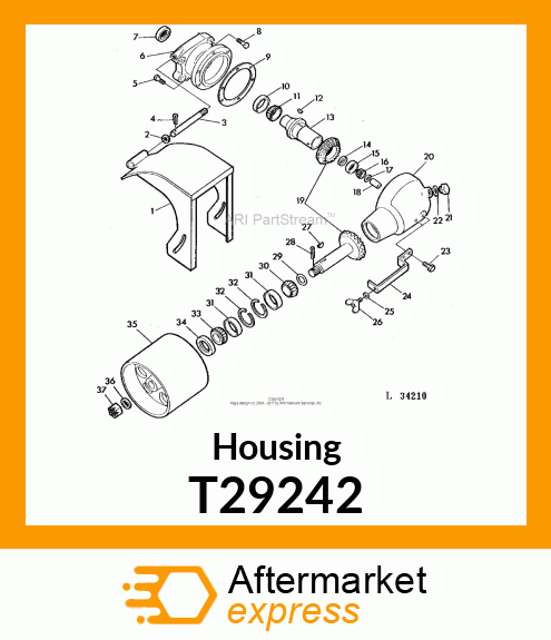 Case - CASE ,PULLEY GEAR T29242