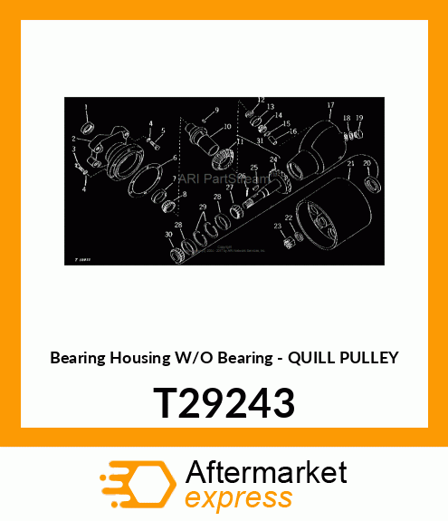 Bearing Housing W/O Bearing - QUILL PULLEY T29243