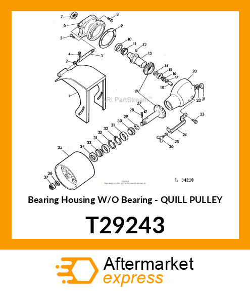 Bearing Housing W/O Bearing - QUILL PULLEY T29243