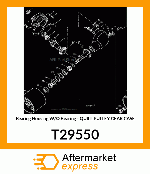 Bearing Housing W/O Bearing - QUILL PULLEY GEAR CASE T29550