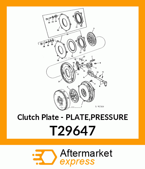 Clutch Plate - PLATE,PRESSURE T29647