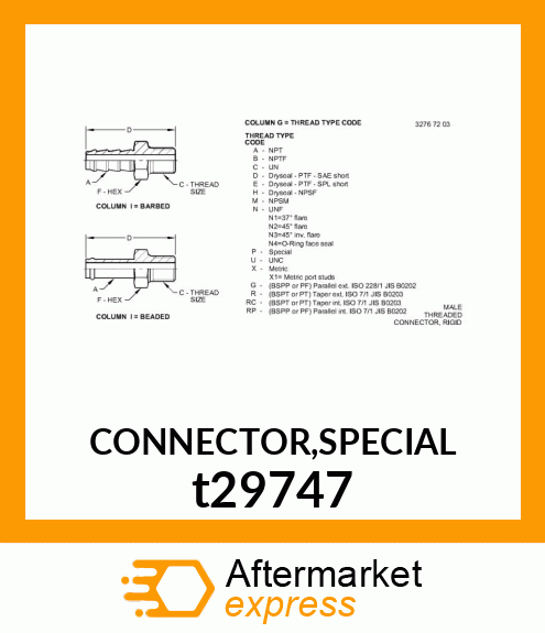 CONNECTOR,SPECIAL t29747