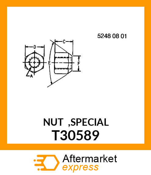 NUT ,SPECIAL T30589