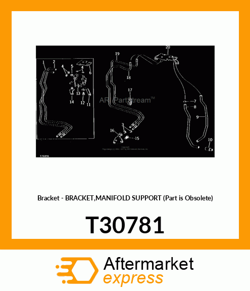 Bracket - BRACKET,MANIFOLD SUPPORT (Part is Obsolete) T30781