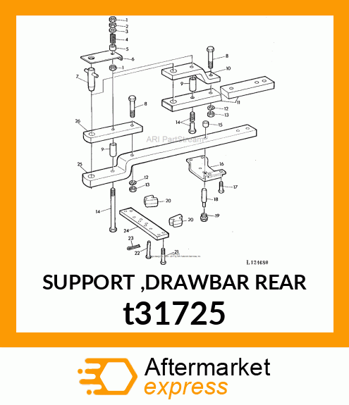 SUPPORT ,DRAWBAR REAR t31725