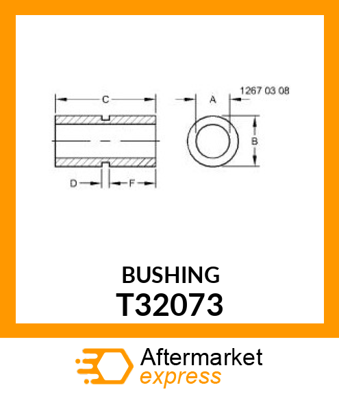 BUSHING ,TRACK REPAIR T32073