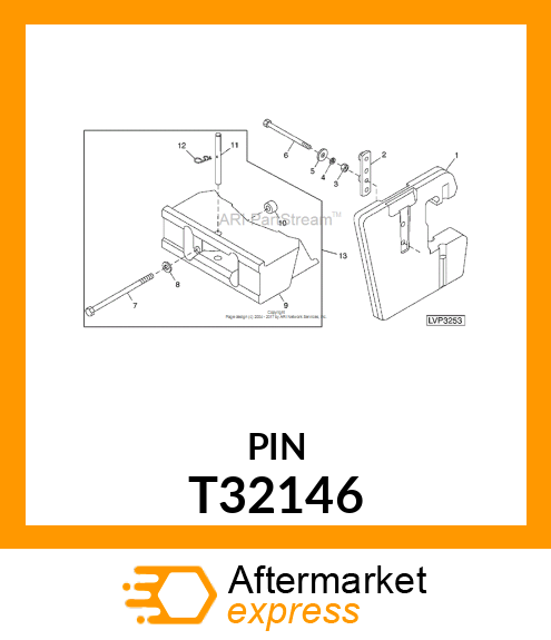 PIN FASTENER, FRONT WEIGHT T32146