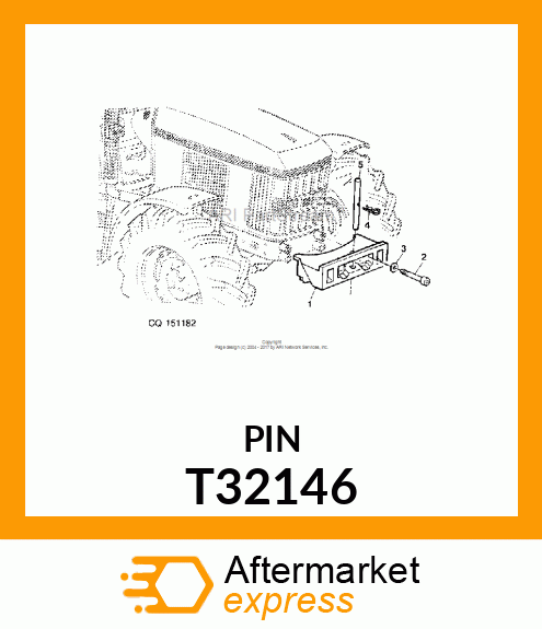 PIN FASTENER, FRONT WEIGHT T32146