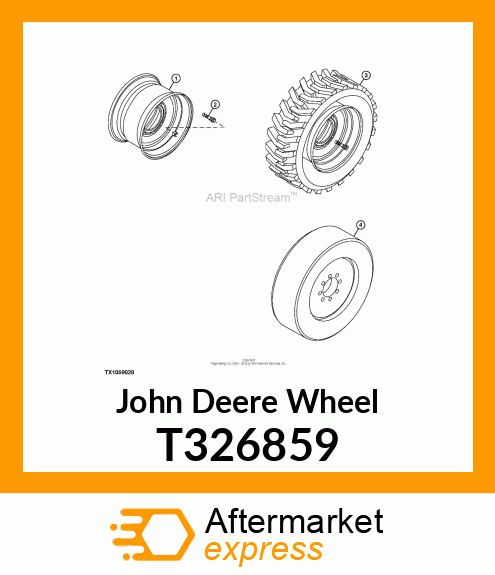 WHEEL ASSEMBLY, 17.5 X 10.5 T326859