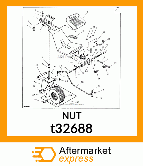 LOCK NUT, 5/16 INCH t32688