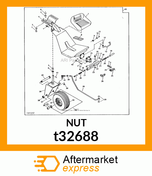 LOCK NUT, 5/16 INCH t32688