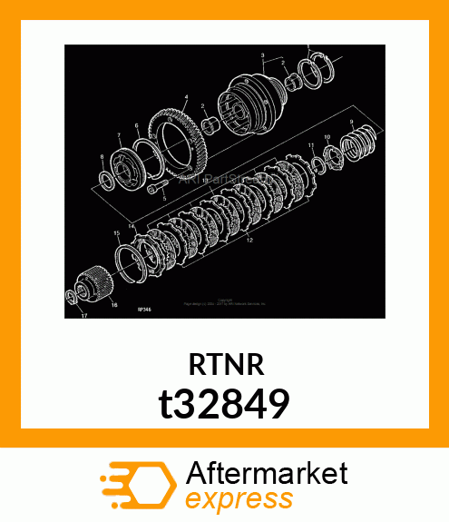 RETAINER WITH PUMP VANES t32849