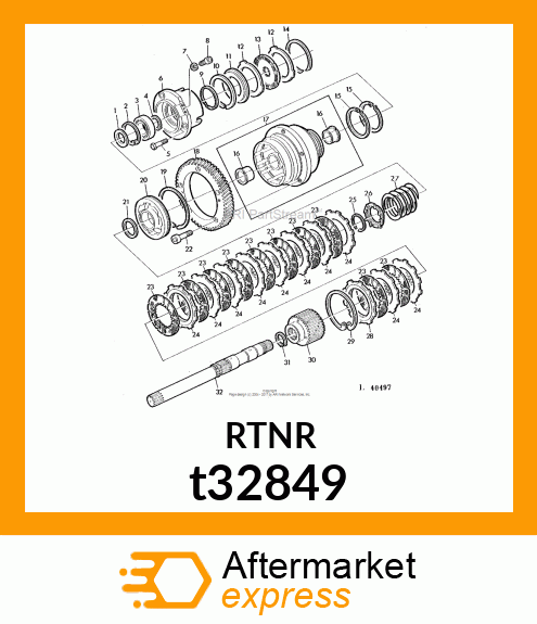 RETAINER WITH PUMP VANES t32849