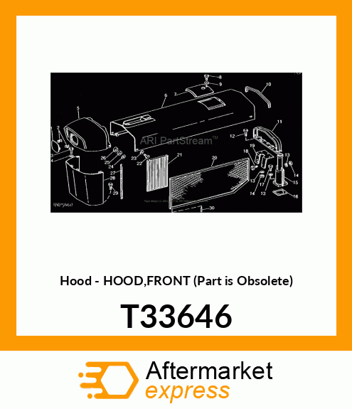 Hood - HOOD,FRONT (Part is Obsolete) T33646