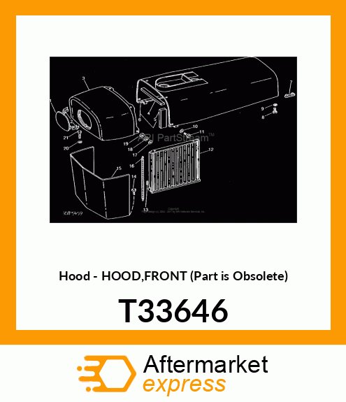 Hood - HOOD,FRONT (Part is Obsolete) T33646