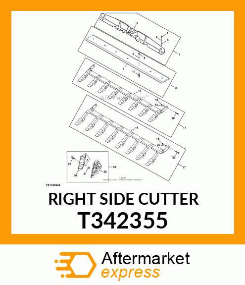 RIGHT SIDE CUTTER T342355