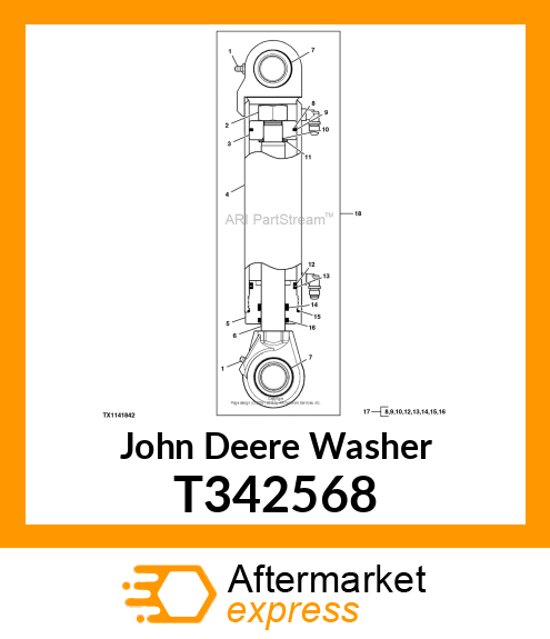 WASHER, WASHER, HYD. CYL. 1.5" OD, T342568