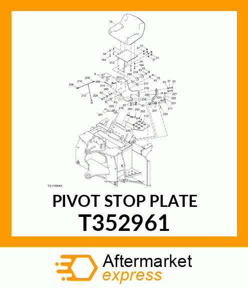 PIVOT STOP PLATE T352961