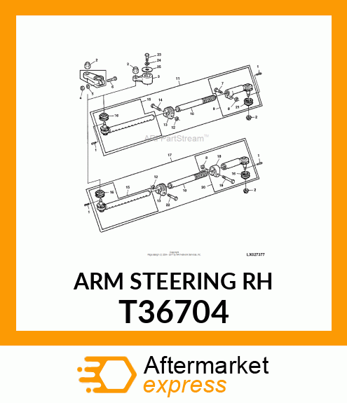 Lever - ARM, STEERING RH T36704