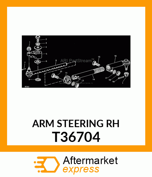 Lever - ARM, STEERING RH T36704