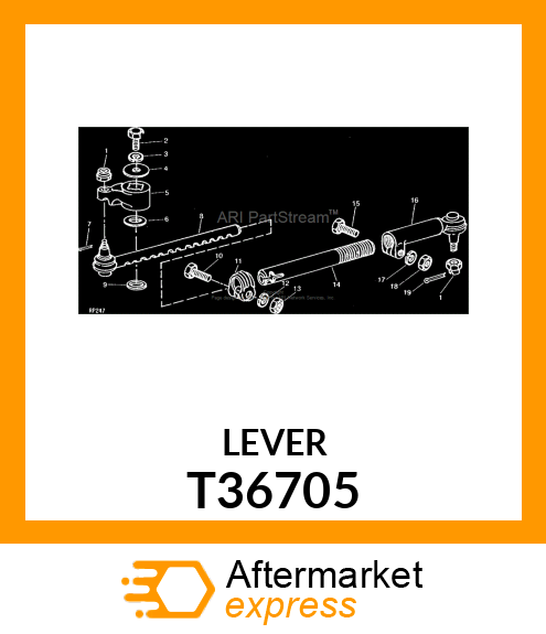 Lever - ARM, STEERING,LEFTHAND T36705