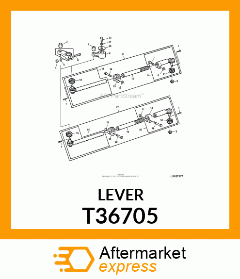 Lever - ARM, STEERING,LEFTHAND T36705