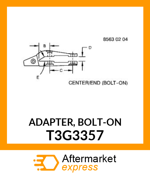 ADAPTER, BOLT T3G3357