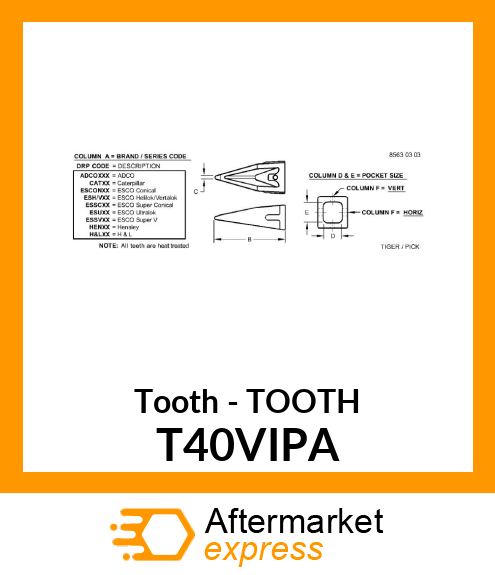 Tooth - TOOTH T40VIPA