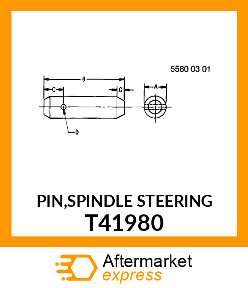 PIN,SPINDLE STEERING T41980