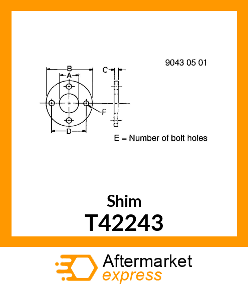 WASHER, SHIM,DRAFT FROM BALL DRAFT T42243